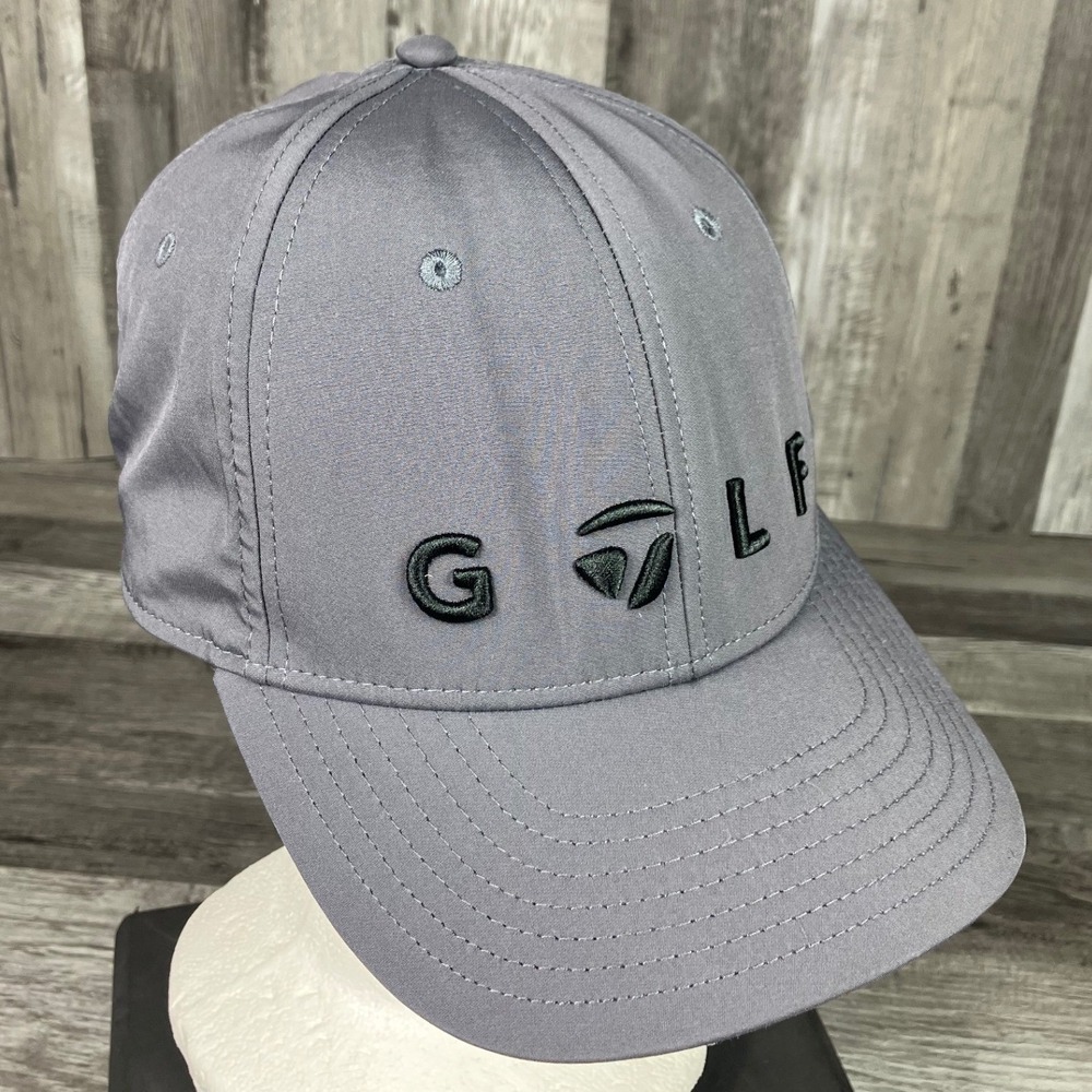 TaylorMade Golf Hat Gray Snapback Adjustable Baseball Cap One Size OSFM